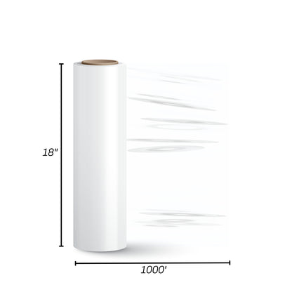 STRETCH FILM | CLEAR | 80 GAUGE | 18"X1000' | 4 ROLLS/PACK