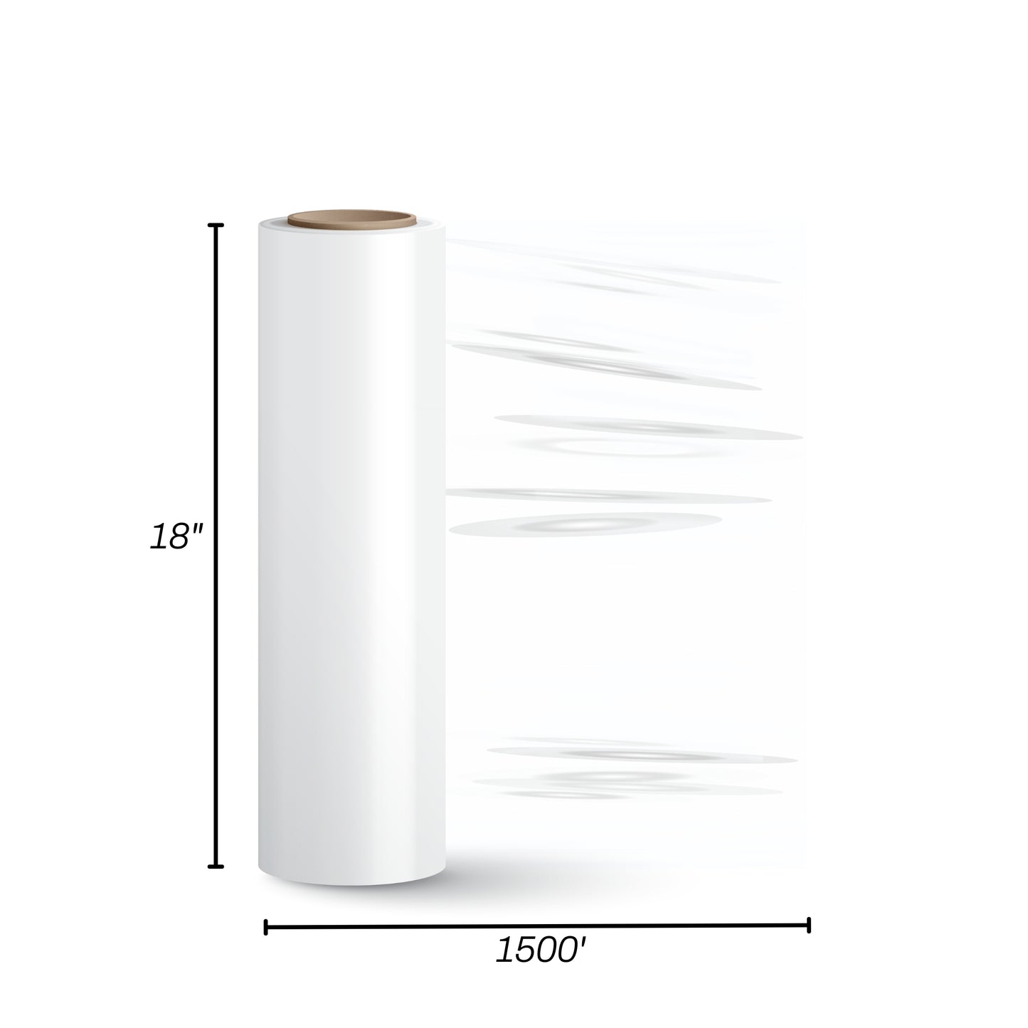 STRETCH FILM | CLEAR | 80 GAUGE | 18"X1500' | 4 ROLLS/PACK