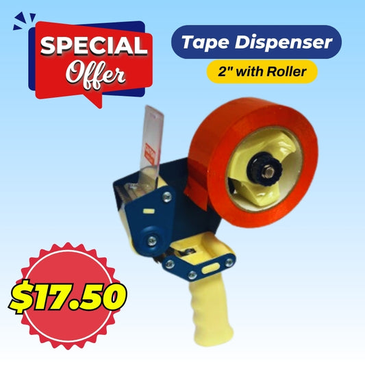 HEAVY DUTY - TAPE DISPENSER 2" - WITH ROLLER