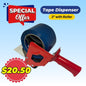 TAPE DISPENSER 3" WITH ROLLER