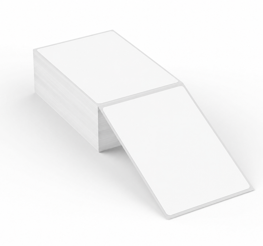 Zebra 4 x 6 white direct thermal fanfold labels, 4,000 labels per case