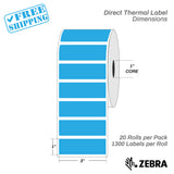 3”X1" - Direct Thermal Labels - 1” Core - 20 Rolls per Pack - 1300 labels per roll - (26000 Labels) - warehouse supplies