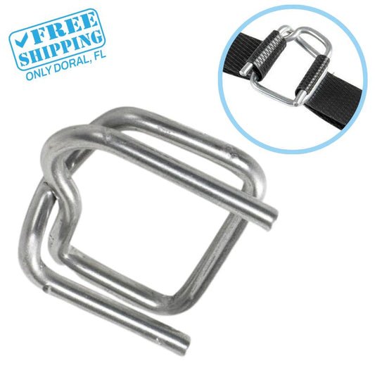 BUCKLE SEAL FOR POLY STRAPPING | 1/2" X 1000 UNITS/CASE - Warehouse Instant Supplies LLC