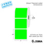 3”X2.5" - Direct Thermal Labels - 1” Core - 20 Rolls per Pack - 500 labels per roll - (10000 Labels) - warehouse supplies