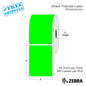 3”X4" - Direct Thermal Labels - 1” Core - 20 Rolls per Pack - 300 labels per roll - (6000 Labels) - warehouse supplies