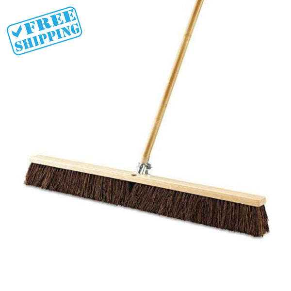 Heavy Duty interior pushbroom | 24 inch - warehouse supplies