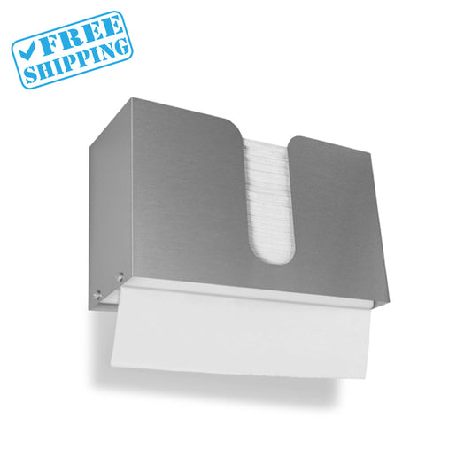 Paper Towel Dispenser, Holds 250 Paper Towels, Wall Mounted,  Universal Paper Towel - warehouse supplies