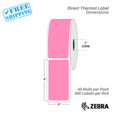 2"x4" - Direct Thermal Labels - 1” Core - 40 Rolls per Pack - warehouse supplies