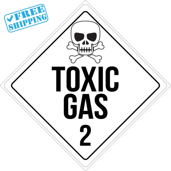 Placard Sign | TOXIC GAS COD 2 | 10x10" | Pack of 25 units - Warehouse Instant Supplies LLC