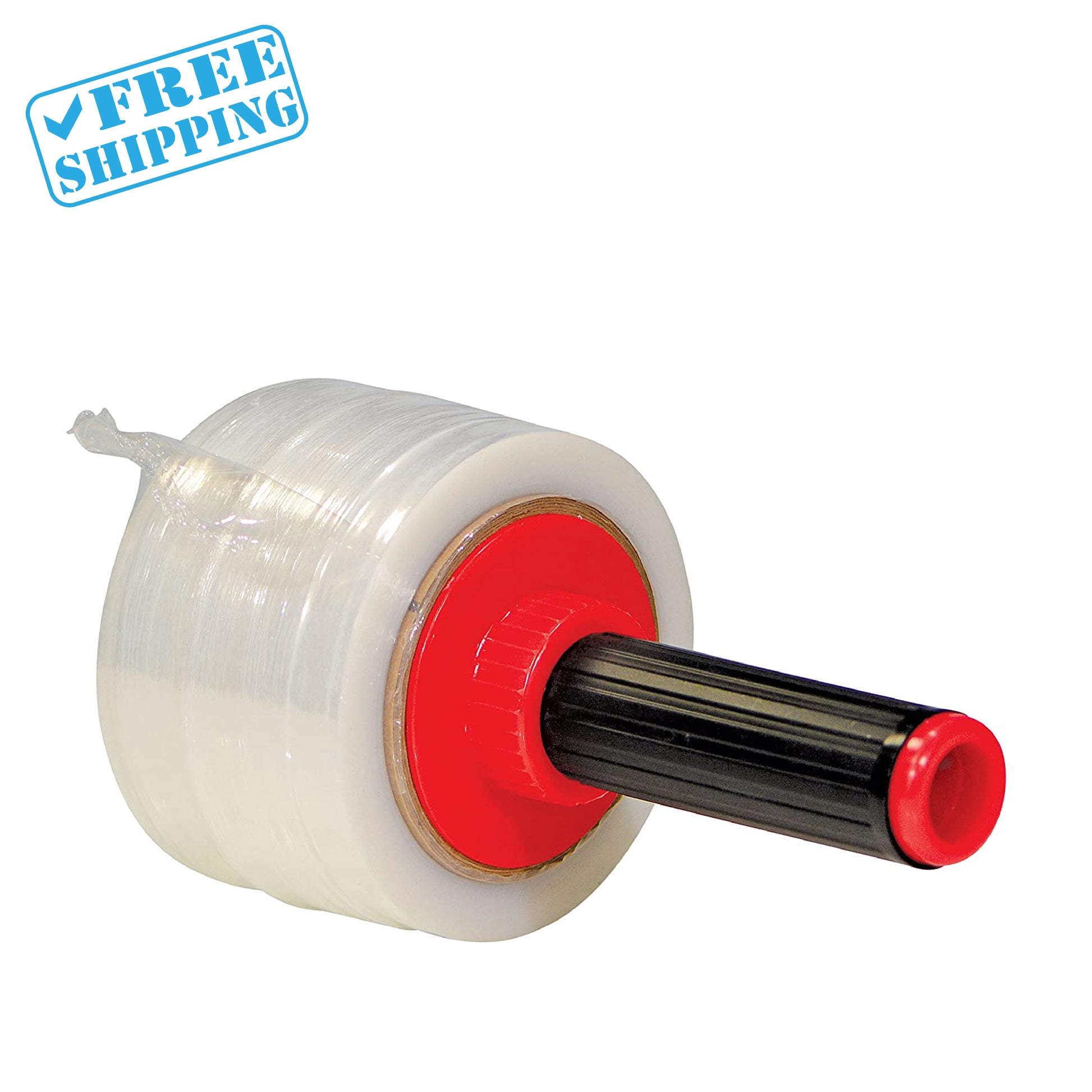 Hand Held Stretch Film Dispenser | 3" Core Diameter | 5" Tape Width | Mini Stretch Film - Warehouse Instant Supplies LLC