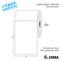4”X6" - Direct Thermal Labels - 1” Core - 9 Rolls per Pack - 450 labels per roll - (4050 Labels) - warehouse supplies