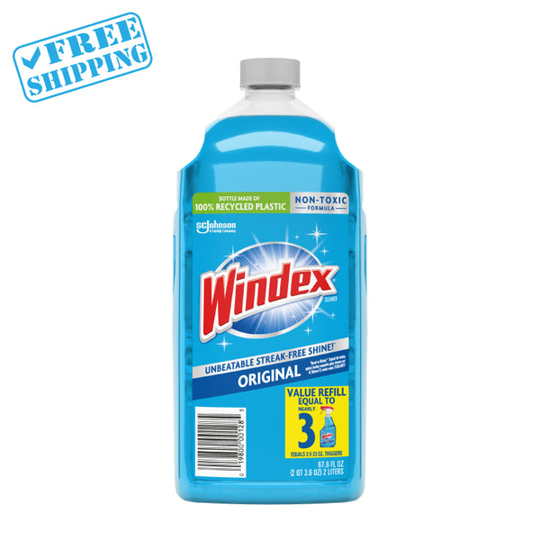 Windex | Glass Cleaner |Refill | Original Blue | 2 Lts - warehouse supplies