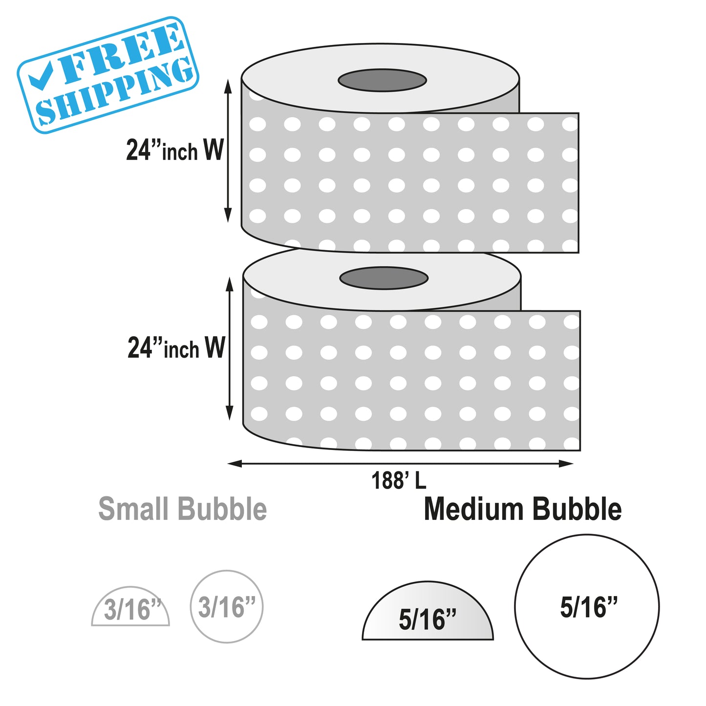 Bubble Wrap | Rolls - Warehouse Instant Supplies LLC