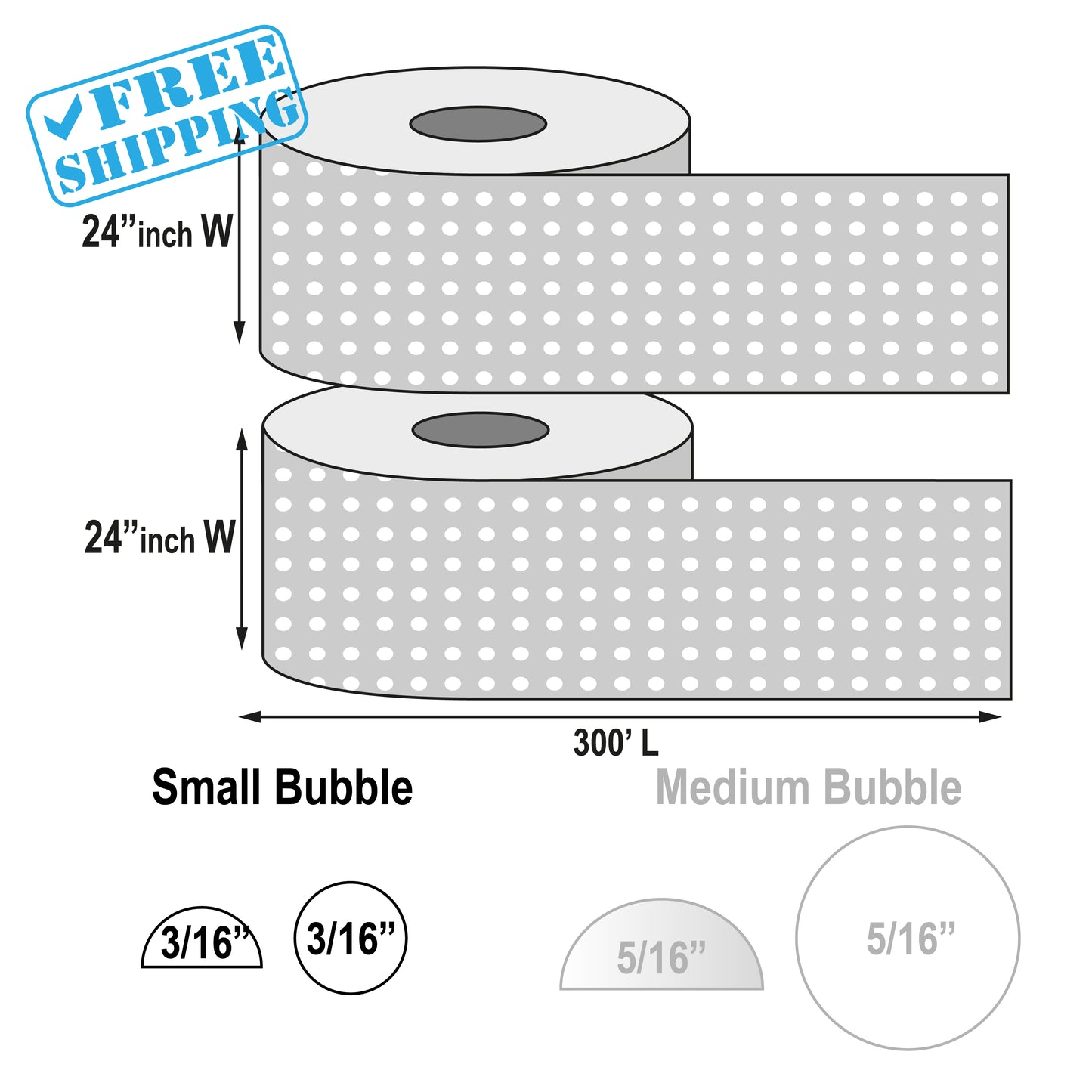 Bubble Wrap | Rolls - Warehouse Instant Supplies LLC