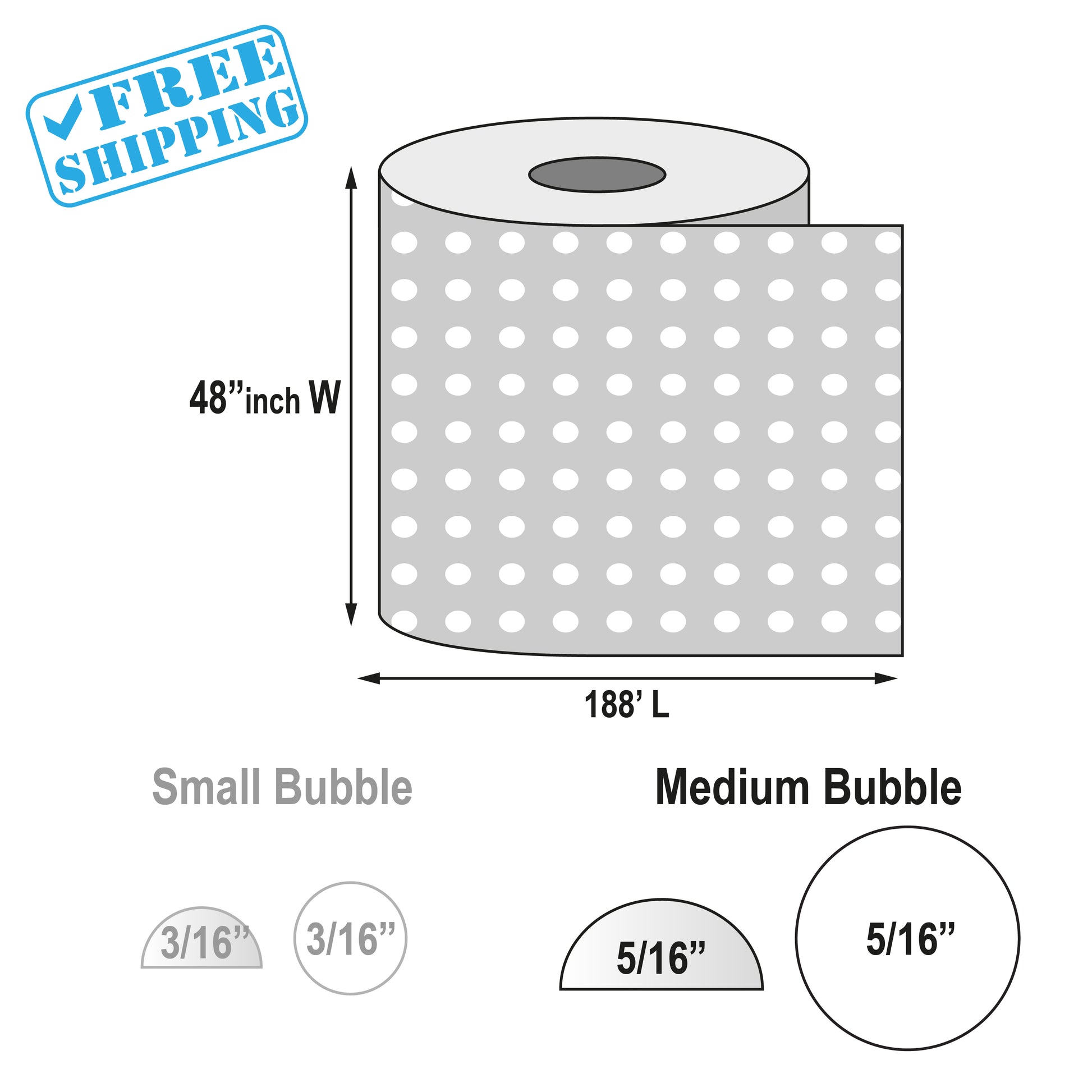 Bubble Wrap | Rolls - Warehouse Instant Supplies LLC