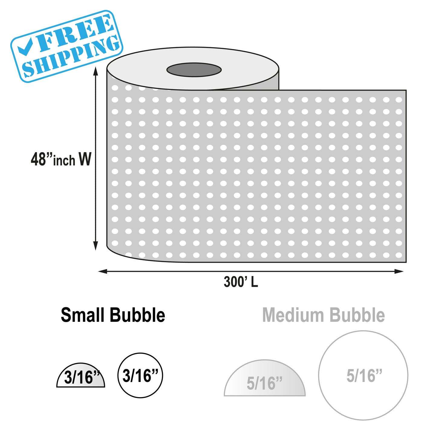Bubble Wrap | Rolls - Warehouse Instant Supplies LLC
